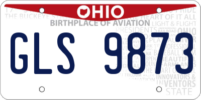 OH license plate GLS9873