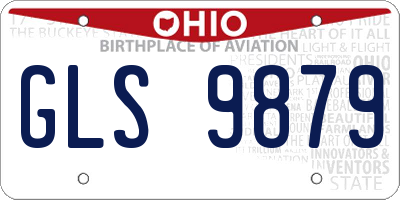 OH license plate GLS9879
