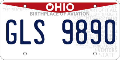OH license plate GLS9890