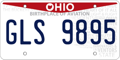 OH license plate GLS9895