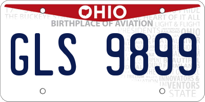 OH license plate GLS9899