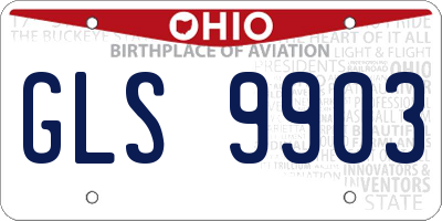 OH license plate GLS9903