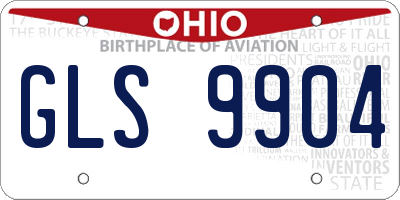OH license plate GLS9904