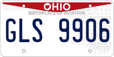 OH license plate GLS9906