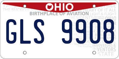 OH license plate GLS9908