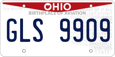 OH license plate GLS9909