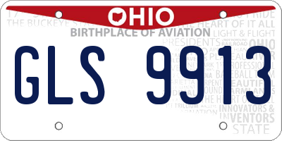 OH license plate GLS9913