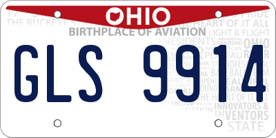 OH license plate GLS9914