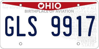 OH license plate GLS9917