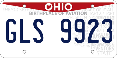OH license plate GLS9923