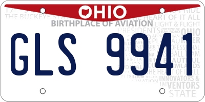OH license plate GLS9941