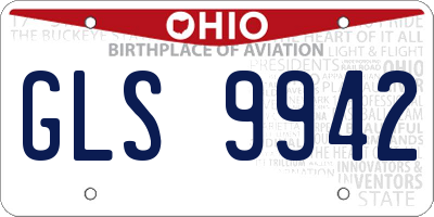 OH license plate GLS9942