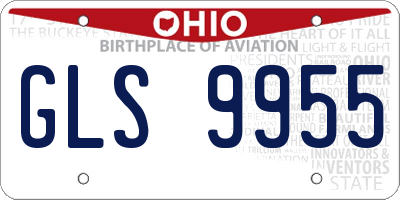 OH license plate GLS9955