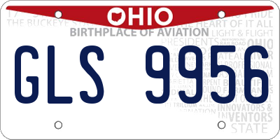 OH license plate GLS9956