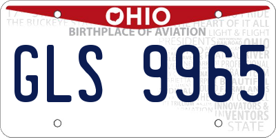 OH license plate GLS9965
