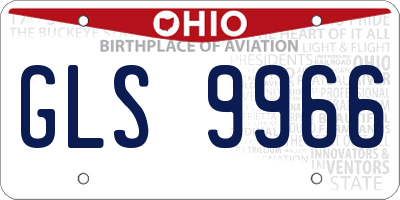 OH license plate GLS9966