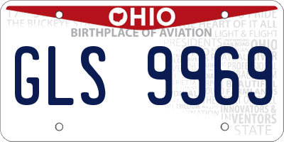 OH license plate GLS9969