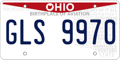 OH license plate GLS9970
