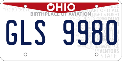 OH license plate GLS9980