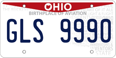 OH license plate GLS9990