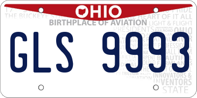 OH license plate GLS9993