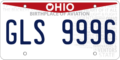 OH license plate GLS9996