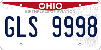 OH license plate GLS9998