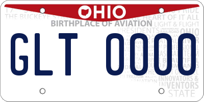OH license plate GLT0000