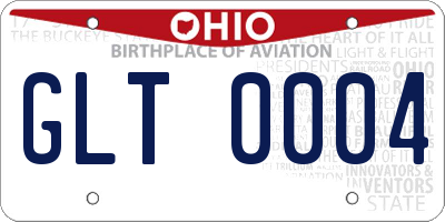 OH license plate GLT0004