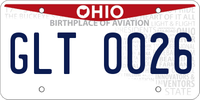 OH license plate GLT0026