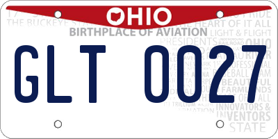 OH license plate GLT0027