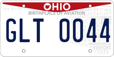 OH license plate GLT0044