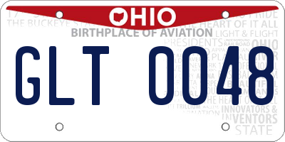OH license plate GLT0048
