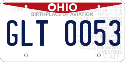 OH license plate GLT0053
