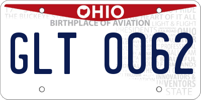 OH license plate GLT0062