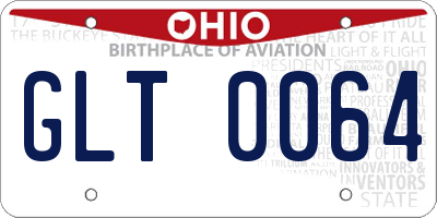 OH license plate GLT0064