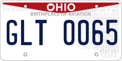 OH license plate GLT0065