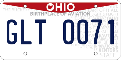 OH license plate GLT0071