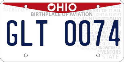 OH license plate GLT0074