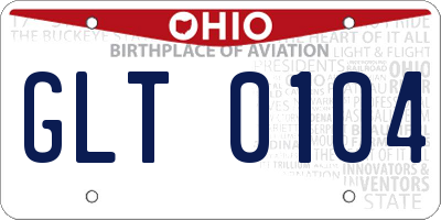 OH license plate GLT0104
