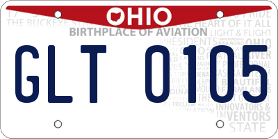 OH license plate GLT0105