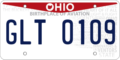 OH license plate GLT0109