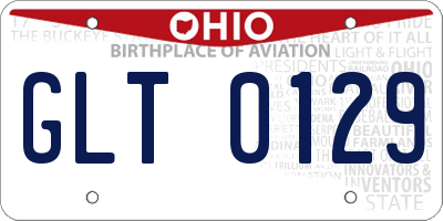 OH license plate GLT0129