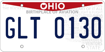 OH license plate GLT0130