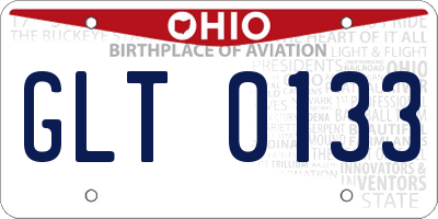 OH license plate GLT0133