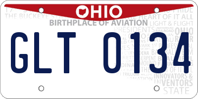 OH license plate GLT0134