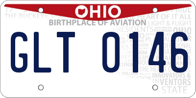 OH license plate GLT0146