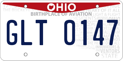 OH license plate GLT0147