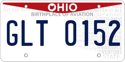 OH license plate GLT0152