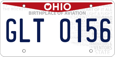 OH license plate GLT0156